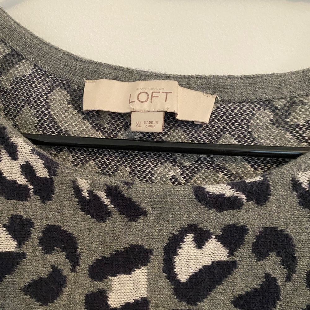 LOFT Leopard Pattern Sweater - Picture 3 of 4
